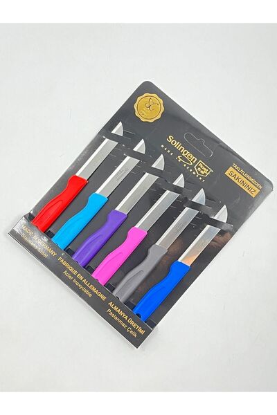 Solingen 6'lı Bıçak Seti Mat Delikli Rengarenk