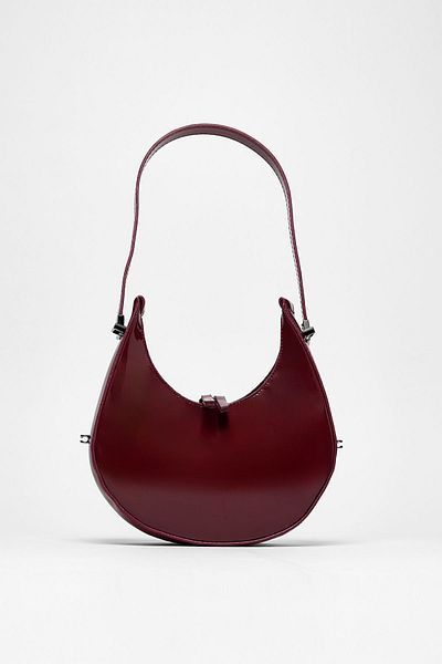 ALTUDA Women's Patent Leather Baguette Bag Cherry