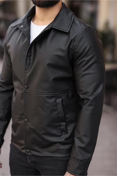 FREED MOND Δερμάτινο μπουφάν Slimfit