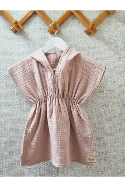 Yada Baby 100% قطن موسلين - رداء حمام بونشو بغطاء للرأس للأطفال والرضع ومنشفة...