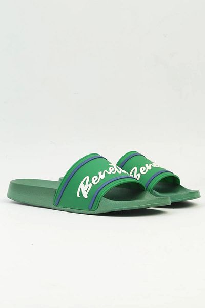 Benetton Bn-1376 Men's Green Sports Slippers
