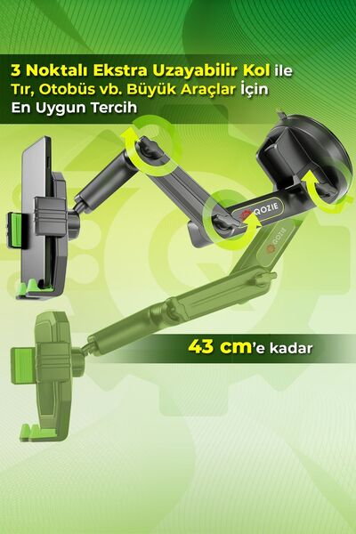 Qozie Tır/otobüs/kamyon/otomobil Büyük Uzayabilir Telefon Tutucu