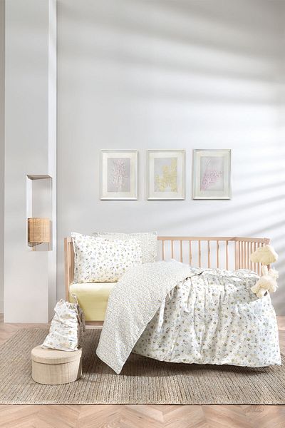 Yataş Mini Hermal Baby Organic Ranforce Duvet Cover Set - Yellow