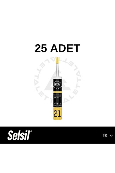 Selsil Silikonize Akrilik Mastik SİYAH (25ADET)