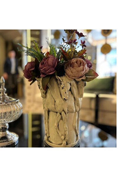 SZN DEKOR Bayez Atlı Vazo, Orta Sehpa Masa Üstü ve Dresuar Dekoru