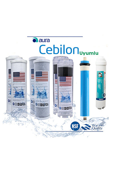 SULOOK Ihlas Aura Cebilion Uyumlu Su Arıtma 2 Yıllık Filtre Seti Standart Mem...