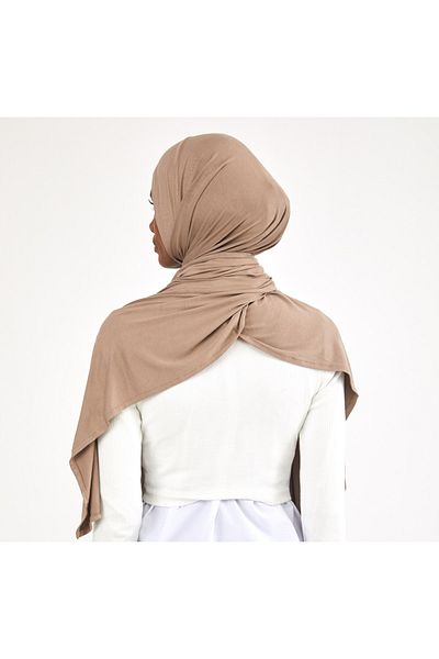 Differenza Χτενισμένο βαμβακερό σάλι Light Mink
