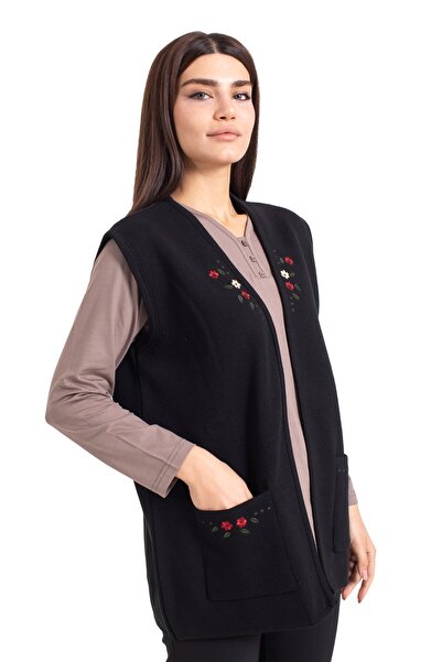 Mutlu City Середнього віку та старше вишитий трикотажний жіночий жилет - без ґудзиків, вишивка хрестиком 310