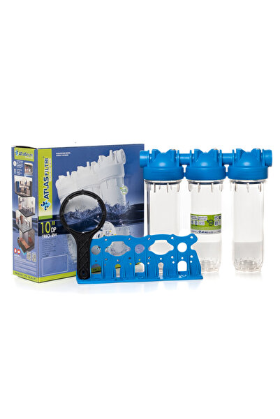 Atlas 3/4" 10" Inch Dp10 Trıo Daire Girişi 3"lü Boşfiltre Kabı