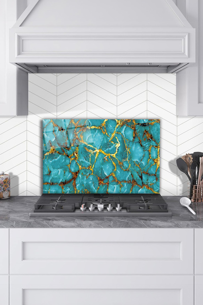 Rosyvien Золотий мармуровий захист для духовки, кухонний вбудований та захист...