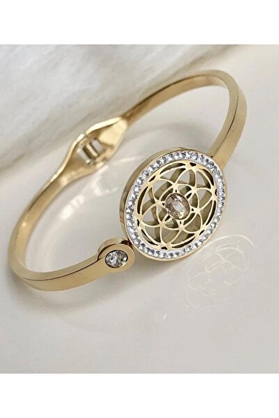 G Sport POLO سوار أنيق على شكل أصفاد - تفاصيل حجرية من الفولاذ