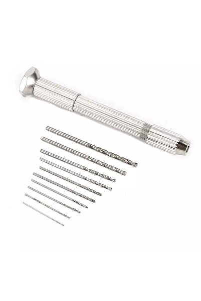 Vastar El Matkabı Mini + 10 Adet Matkap Ucu Ahşap Oyma Tesbih Bileklik