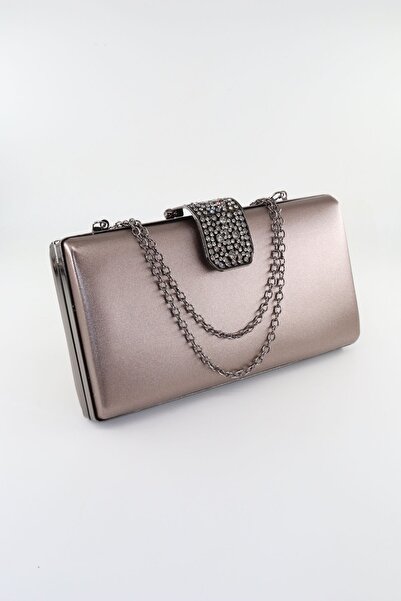 KEEBA Βραδινή τσάντα φορέματος Platinum Stone - Βραδινή τσάντα πρόσκλησης