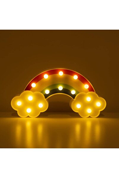 Tahtakale Dünyası Gökkuşağı gece lambası çocuk odası masa üstü duvar lambası ...