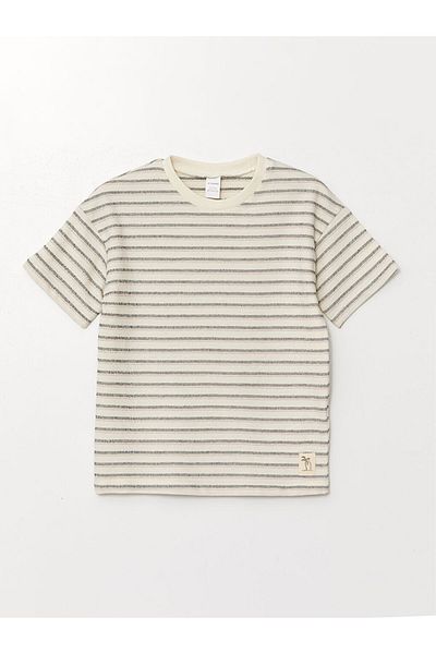 LC Waikiki Striped Crew Neck Short Sleeve T-Shirt for Baby Boy