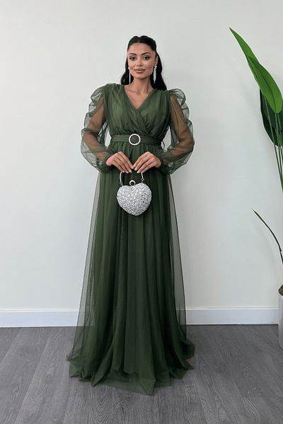 giyimmasal Khaki Evening Prom Dresses Styles Prices Trendyol