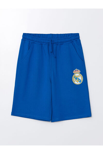 LC Waikiki Beli Lastikli Real Madrid Baskılı Erkek Çocuk Şort