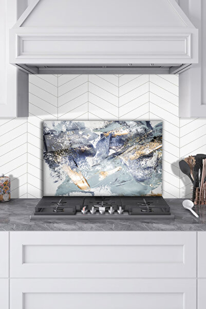 Rosyvien Абстрактний мармуровий захист для кухонної плити - для вбудованих ку...