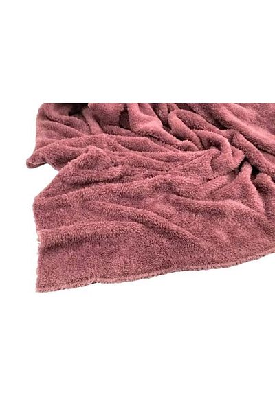 ecottonworks Dried Rose Color Wellsoft Single Blanket, TV Blanket