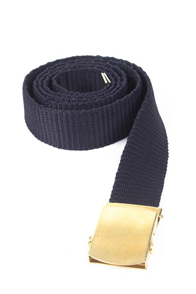 Burak Askeri Malzeme 135 Cm Deniz Kuvvetleri Denizci Lacivert Renkli Metal Sarı Tokalı Dokuma Palaska Işbaşı Kemer