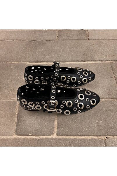 runa shoes Μεταλλικές λεπτομερείς μπαλαρίνες με κρίκους