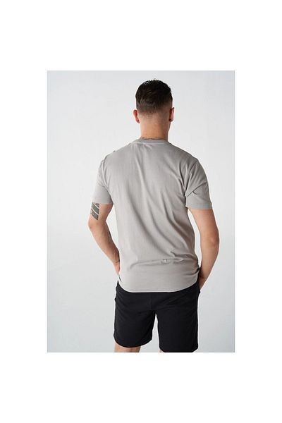 hummel Divide ανδρικό μπλουζάκι με γκρι στρογγυλή λαιμόκοψη