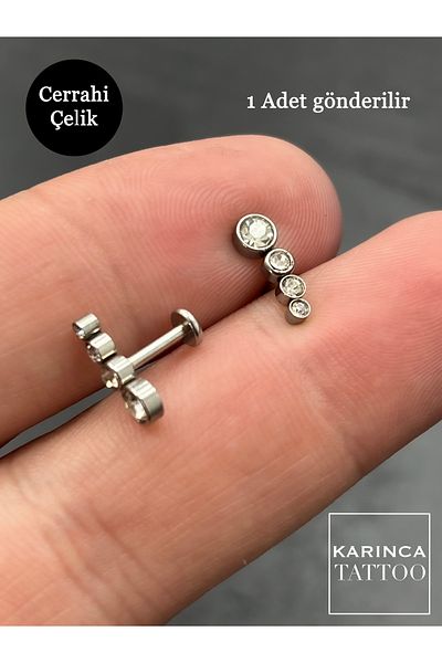 Karınca Piercing High Quality Surgical Steel Flat Conch Forward Helix Cartilage Tragus Piercing Earrings