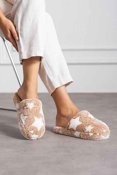 Moda Frato Yıldız Indoor Modafrato Γυναικείες Παντόφλες Σπιτιού - Χειμερινές Παντόφλες Silent Sole