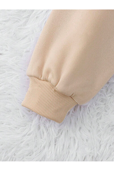 Revasser Unisex Erkek/Kadın OK BEAR Özel Renkli Baskılı Oversize Pamuklu Bisiklet Yaka Sweatshirt