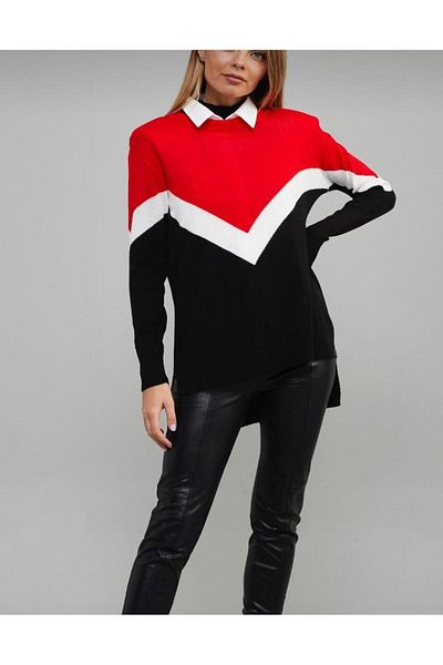 Get Crazy Bagel Collar - V Model Sweater