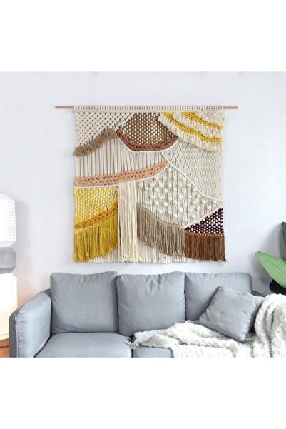 EdaTasarım Modern Makrome Duvar Süsü "Güz"