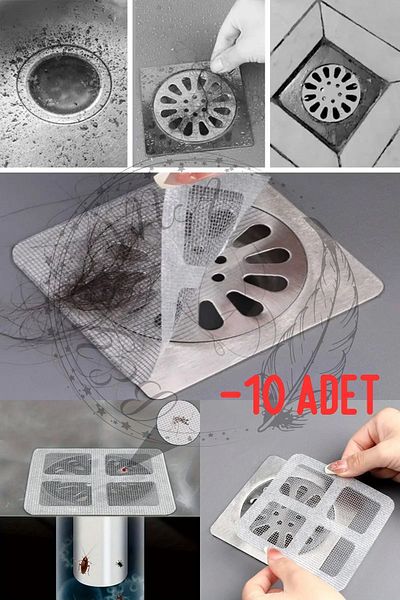 BEYZANA 10 Pieces Bathroom Drain - Hair Catcher Strainer, Shower Drain, Anti-Clogging