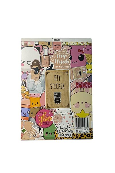 LüksEvAvm My Dıy Sticker Book 24 * 17 Cm 16 Sayfa Güzel Tasarım Rengarenk Sti...