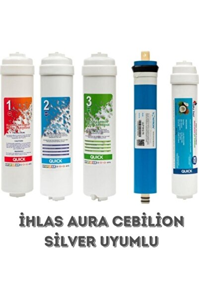 SULOOK Aura Cebilon Silver Su Arıtma Cihazı Uyumlu 5li Filtre Set