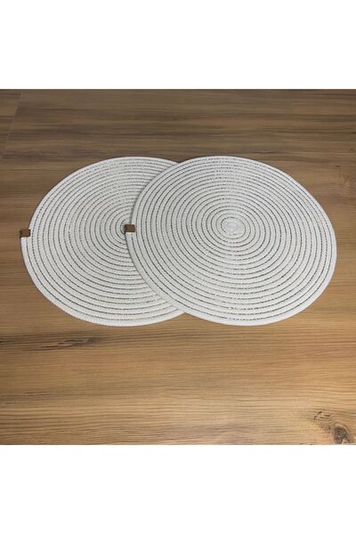 8 Ekim Tasarım Atölyesi طقم أطباق تقديم أمريكية 2 قطعة 34 سم - قاعدة أطباق، خ...