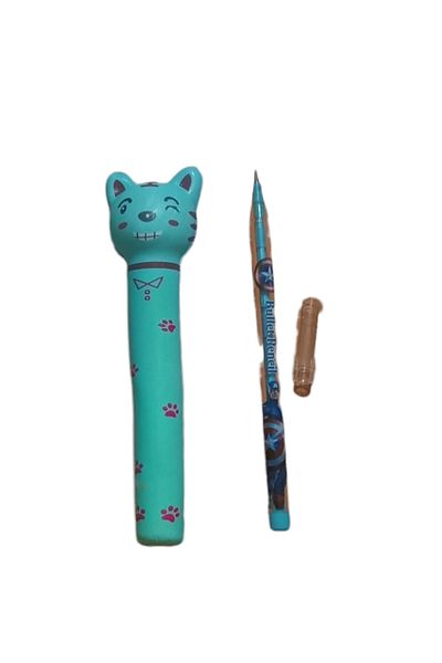 MİNGODAN Colorful Cute Kitten Squishy Pencil Set - Ornament and Laying Eggs