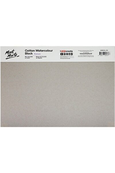 Mont Marte MM Pamuklu Suluboya Kağıdı Blok Premium 300gsm A4 12 Sayfa