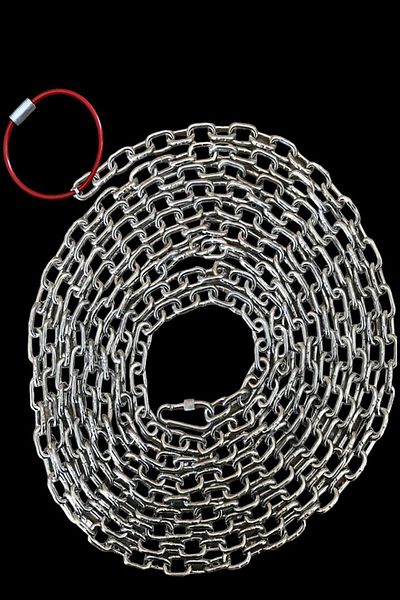 PADRİ Lidersan Steel Dog Tethering Chain Mm 3 Meters with Screw Carabiner (75 KG)