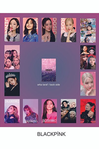 Umut Matbaacılık Blackpink Çift Taraflı 14 Adet Fotokart Seti, Double Side Ph...