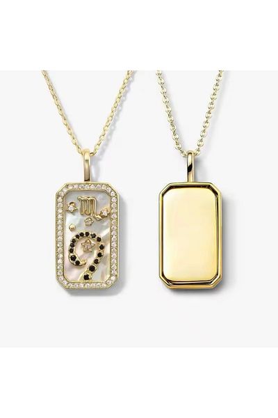 CHARMLUCKY Steel Zodiac Necklace