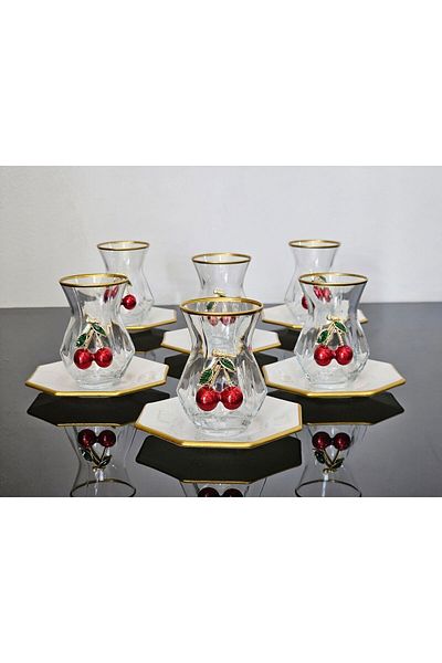 Barok Atlas Cream Cross Tea Set