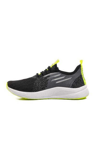 WALKWAY Ravello Unisex Sneakers - Μαύρο, Λευκό, Φωσφόρο Κίτρινο Διχτυωτό