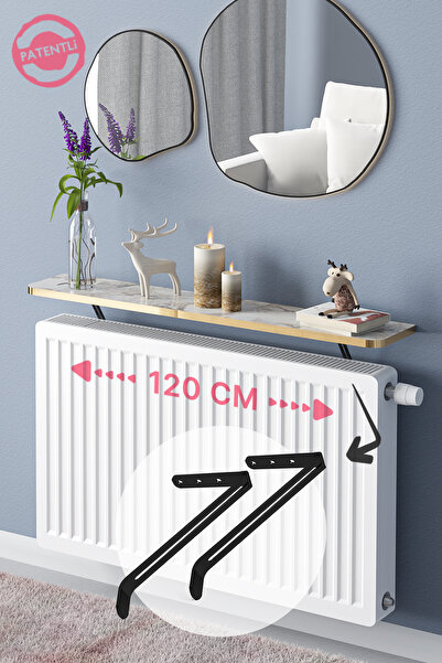 lefty Petek Üstü Uçan Raf Dresuar Kalorifer Peteği Rafı 120 X 18 Cm Efes Gold...