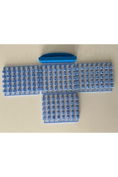 adin tasarım Alfabe Harf Rakam Sembol Seti 160 Parça İtalik Kurabiye Kaşesi K...