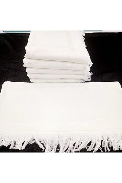 AYHOME 6 Pieces White Velvet Soft Towel Set - 50x90 Face Towel