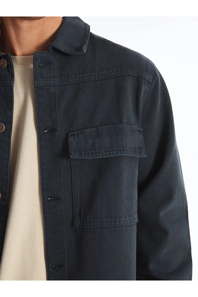 LC Waikiki LCW Casual - Синя сорочка-джинси Regular Fit для чоловіків, з довгими рукавами