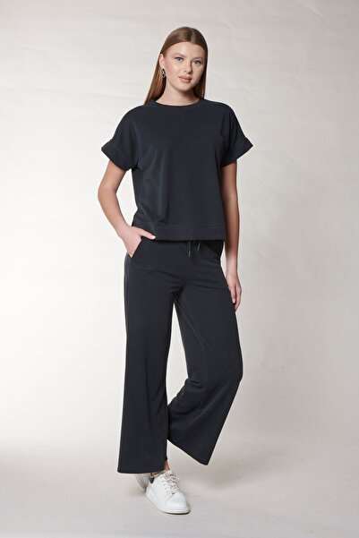 SOLİLDE Σετ φόρμας από ύφασμα Navy Blue Modal