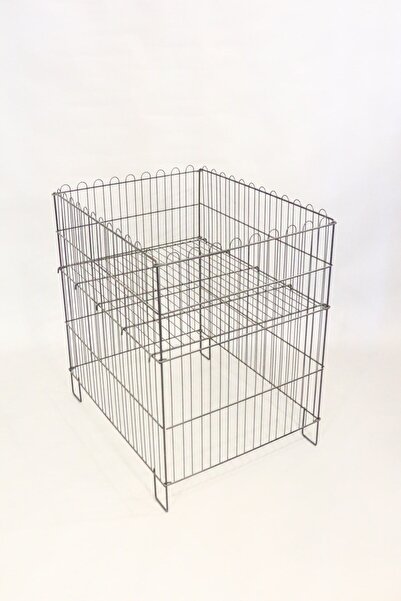 Acar Raf Katlanır Havuz Sepet Siyah Tel Sepet 60x80 Cm