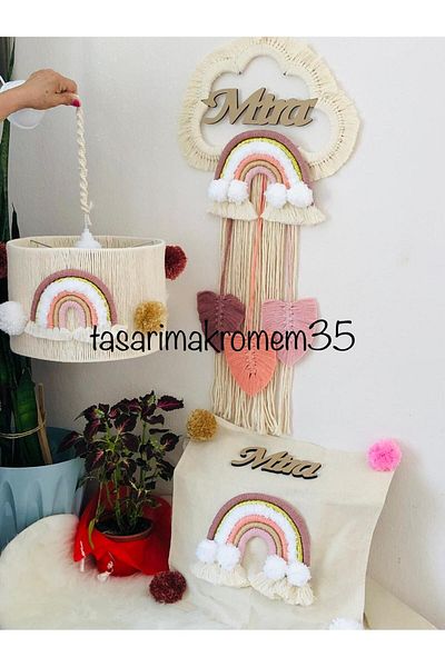 tasarimakromem35 ثريا مكرامية/باب/غطاء وسادة (بدون حشوة)