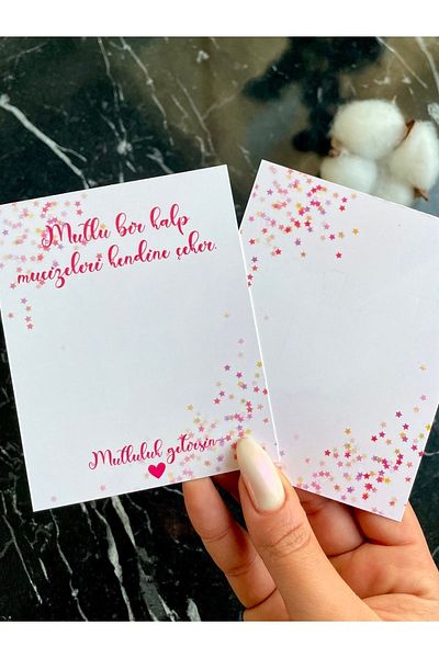 Hayal.kirtasiyesi Miracle Bracelet Card, 10x8 Cm 20 Pieces Jewelry Card, Buckle Card